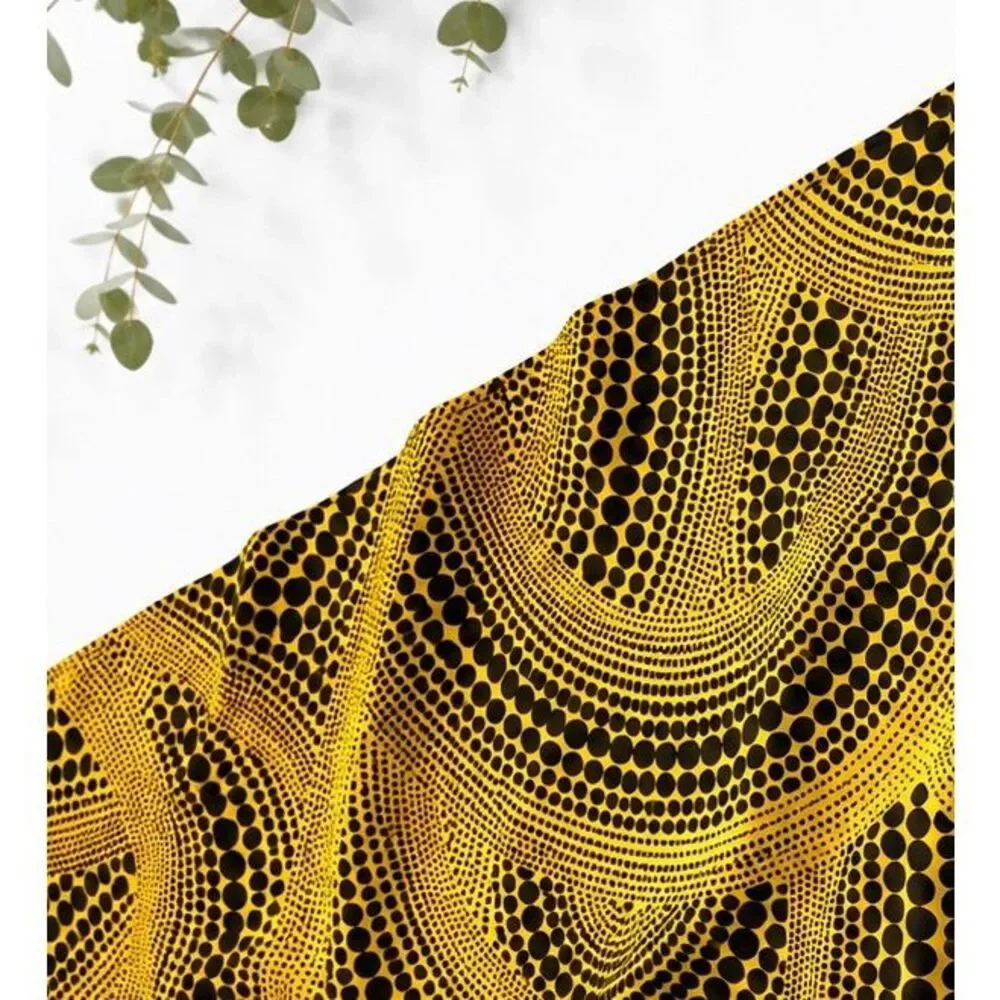 Yayoi Kusama SPRZ NY Yellow Tree Infinity Dots Tenugui Cotton Scarf Japan Art